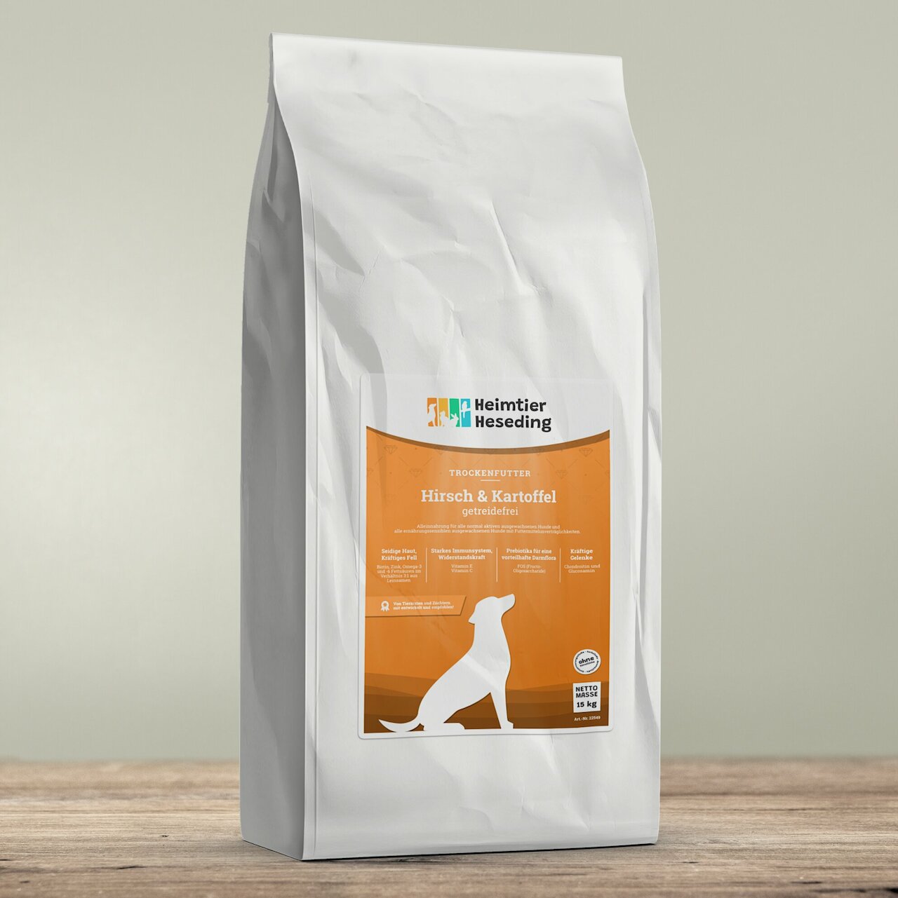 Trockenfutter Hund - Hirsch & Kartoffel getreidefrei, 15 kg Image 1