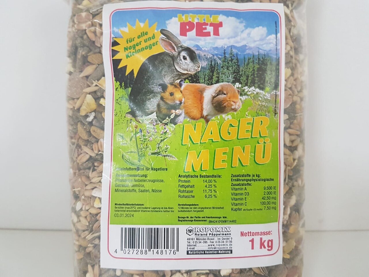 NHM3 Nager-Menü 1kg - für alle Nager Image 1